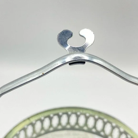 Trillium Vintage MCM Glass Nut Candy Dish Silver Tone Metal Basket OS Silver - Picture 8 of 10